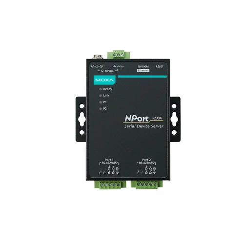 NPort 5230A 2-портовый усовершенствованный преобразователь RS-422/485 в Ethernet